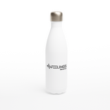 Feelings Are Not Facts White 17oz Stainless Steel Water Bottle